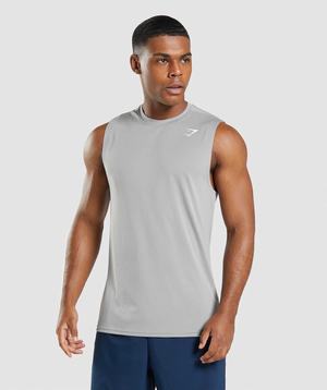 Grey Gymshark Arrival Sleeveless Men's Tanks | LFZTWJ857