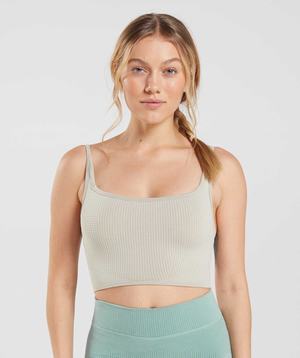 Grey Gymshark Pause Seamless Bralette Women's Sports Bra | USGYXN529