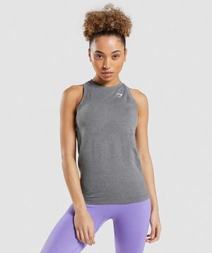 Grey Gymshark Vital Seamless 2.0 Light Women\'s Tanks | QHZRMY217