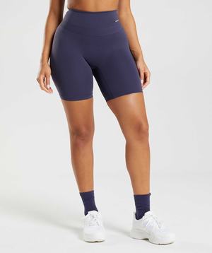 Indigo Navy Gymshark Whitney Cycling Women's Shorts | YHFCTD657