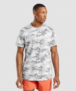 Light Grey Gymshark Arrival Men's T Shirts | JHPXGU209