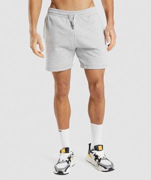 Light Grey Gymshark Crest Men's Shorts | UAFHZI436