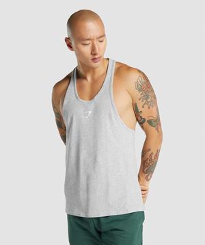 Light Grey Gymshark Critical 2.0 Men's Vest | JBNRYG603