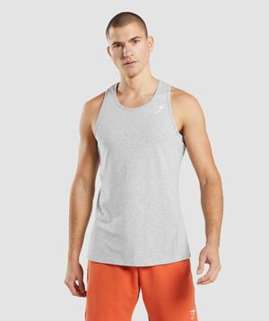 Light Grey Gymshark Critical 2.0 Men's Tanks | SPMAEW031