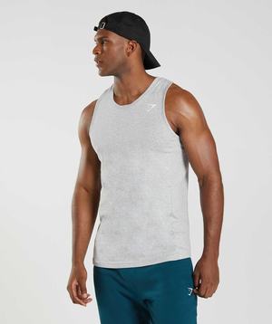 Light Grey Gymshark React Men's Tanks | MSHZIV265