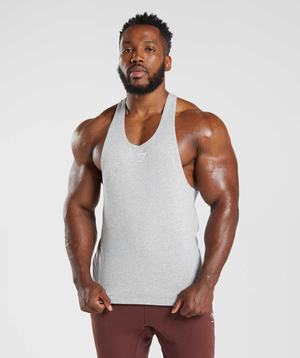 Light Grey Gymshark React Men's Vest | XWYPGA415