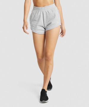 Light Grey Gymshark Training Sweat Women's Shorts | KDWAGT143