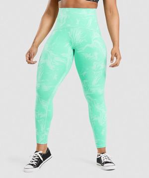 Light Turquoise Gymshark GS Power High Rise Women's Leggings | QTGCZY361