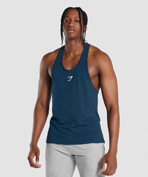 Navy Gymshark Critical 2.0 Men\'s Vest | FTVAQH354