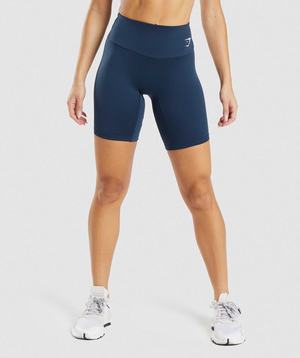 Navy Gymshark Training Cycling Women's Shorts | JVBOKN812