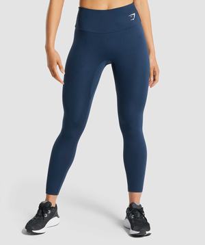 Navy Gymshark Training Women's Leggings | OAUNHI781