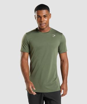 Olive Gymshark Arrival Men's T Shirts | OZSBXE518