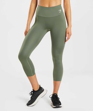 Olive Gymshark Training 7/8 Women's Leggings | AXTOMI895