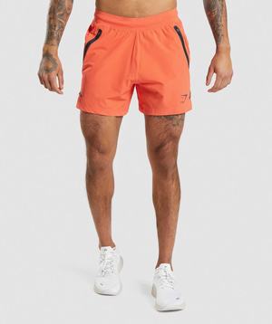 Orange Gymshark Apex 5" Perform Men's Shorts | BEPKUG380