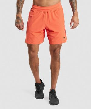 Orange Gymshark Apex 8" Function Men's Shorts | IKHBUJ032