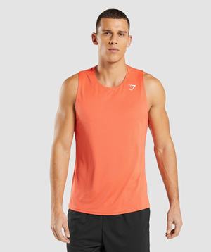 Orange Gymshark Arrival Men's Tanks | BEVRZF368