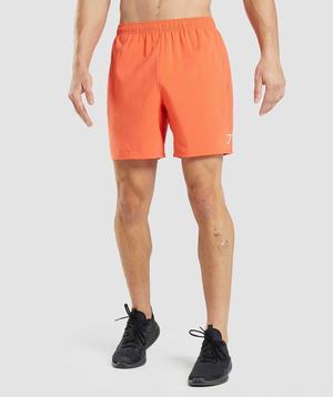 Orange Gymshark Arrival Men's Shorts | YWRSED136