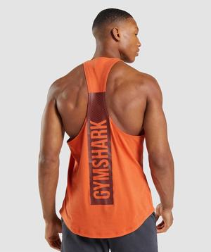 Orange Gymshark Bold Men's Vest | ZFLJWY302