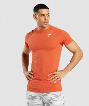 Orange Gymshark Vital Light Seamless Men's T Shirts | PAQZCM501