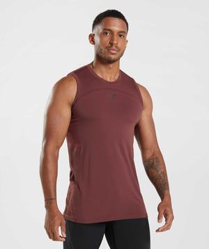 Pink Brown Gymshark 315 Seamless Men's Tanks | KFBJXT578