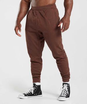 Pink Brown Gymshark Power Men's Jogger | GERJLD839