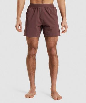 Pink Brown Gymshark Studio Men's Shorts | VRGMJS613