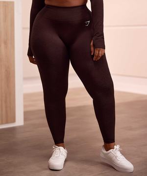 Pink Brown Gymshark Vital Seamless 2.0 Women's Leggings | XDWGTL125