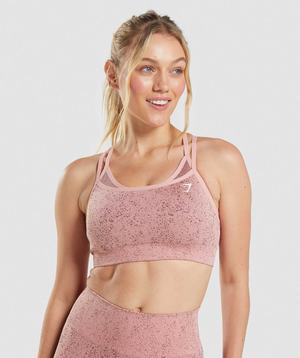 Pink Gymshark Adapt Fleck Seamless Women's Sports Bra | NUVXDS506