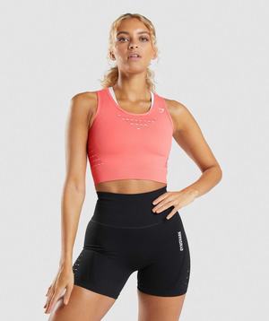 Pink Gymshark Energy Seamless Crop Women's Tops | CPFJTK624