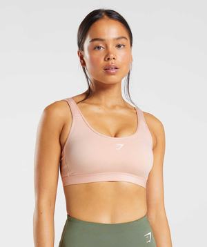 Pink Gymshark Fraction Women's Sports Bra | TALVCF598