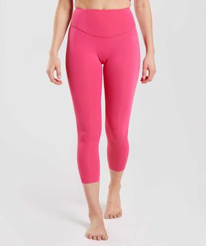 Pink Gymshark Studio 7/8 Women's Leggings | VSAMNP790