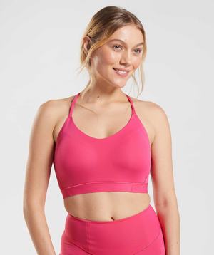 Pink Gymshark Studio Women's Sports Bra | YOQXIC480