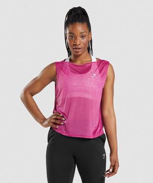 Pink Gymshark Training Oversized Women's Tanks | ZFRMJL086