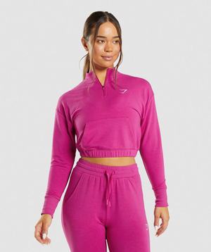 Pink Gymshark Training Pippa Women's Pullover | URWAYN921