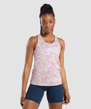 Pink Gymshark Training Women's Tanks | ZPQJVF293