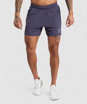 Purple Gymshark Apex 5" Perform Men's Shorts | NSEQBR081