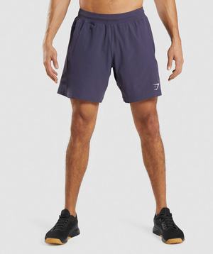 Purple Gymshark Apex 8" Function Men's Shorts | IVSHNT735