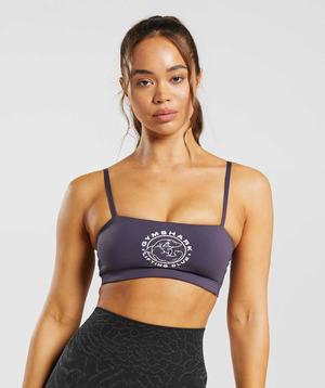 Purple Gymshark Legacy Bandeau Bra Women's Sports Bra | TUALJE684