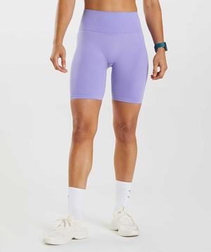 Purple / Purple Gymshark Apex Seamless Women's Shorts | FYJHIK450