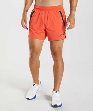 Red Gymshark Apex 5" Perform Men's Shorts | GQYTAS752