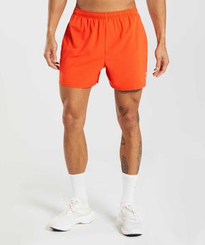 Red Gymshark Arrival 5" Men's Shorts | NYBXQT543