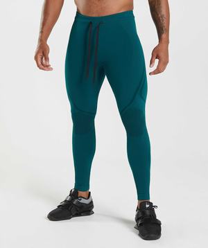 Turquoise / Black Gymshark 315 Seamless Tights Men's Shorts | BYKWGC153