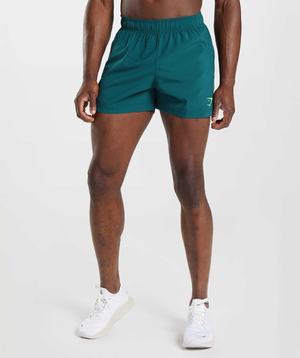 Turquoise / Blue Gymshark Sport 5" Men's Shorts | JVLWXN167