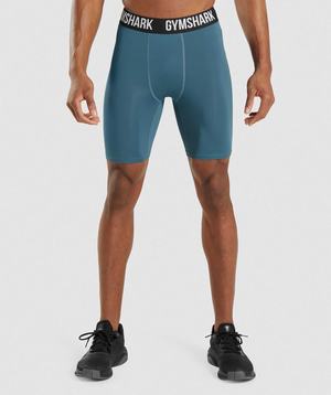 Turquoise Gymshark Element Baselayer Men's Shorts | FIKTYD718