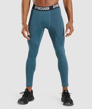 Turquoise Gymshark Element Baselayer Men's Shorts | QHDEML598