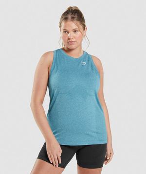 Turquoise Gymshark Vital Seamless 2.0 Light Women's Tanks | KXROYA410