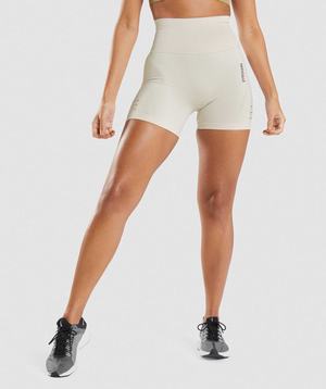 White Gymshark Energy Seamless Women's Shorts | LGBFTW281