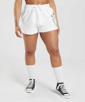 White Gymshark Legacy Women's Shorts | MCFAHI614