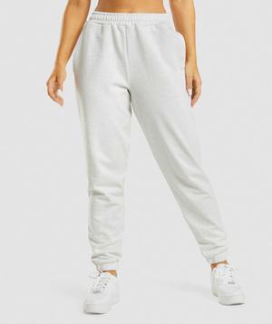 White Gymshark Rest Day Sweats Women's Jogger | GIXDTE409