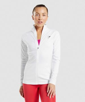 White Gymshark Training Women's Hoodie | LIBCJF316